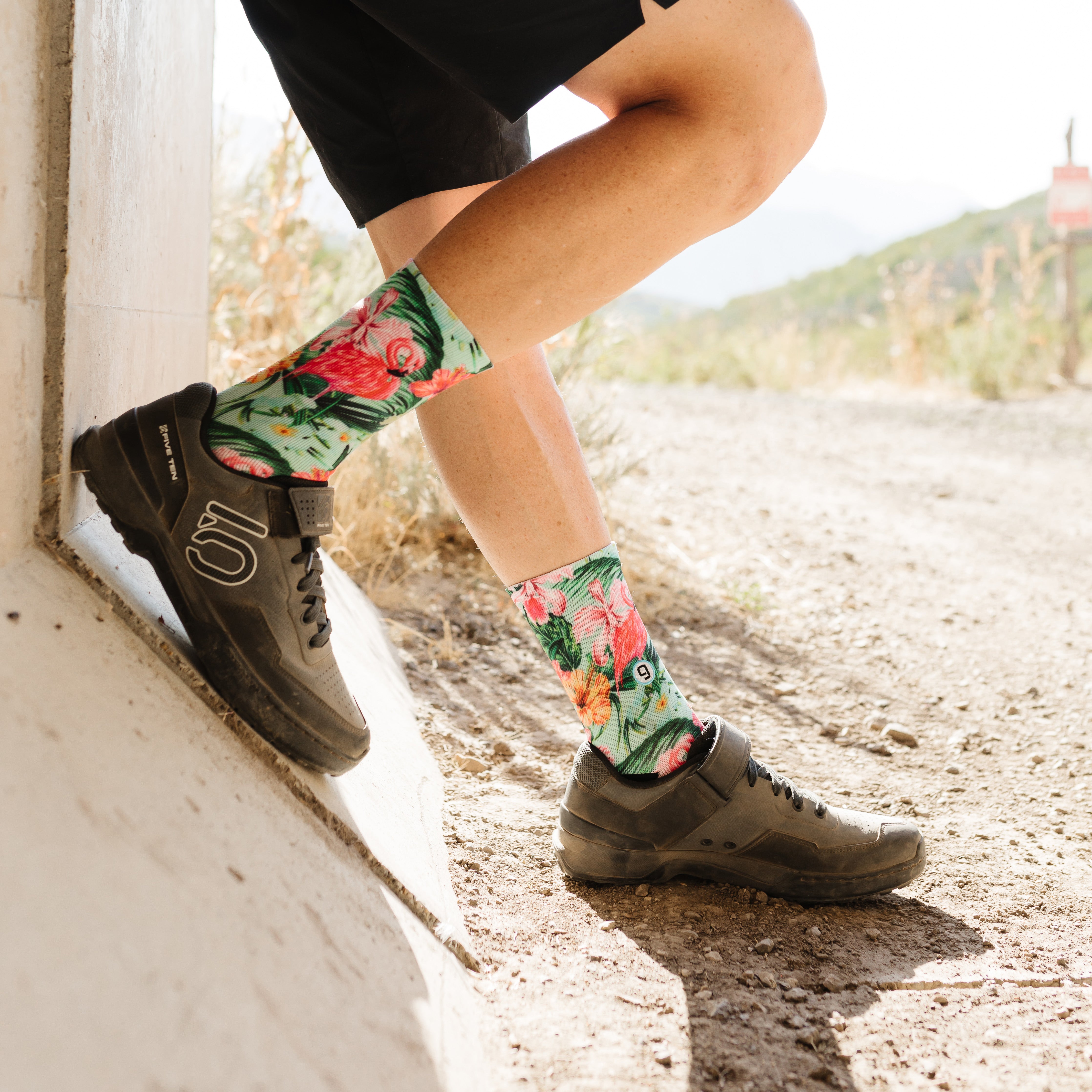 Freddy the Flamingo | Performance MTB Socks – Gripit Sports