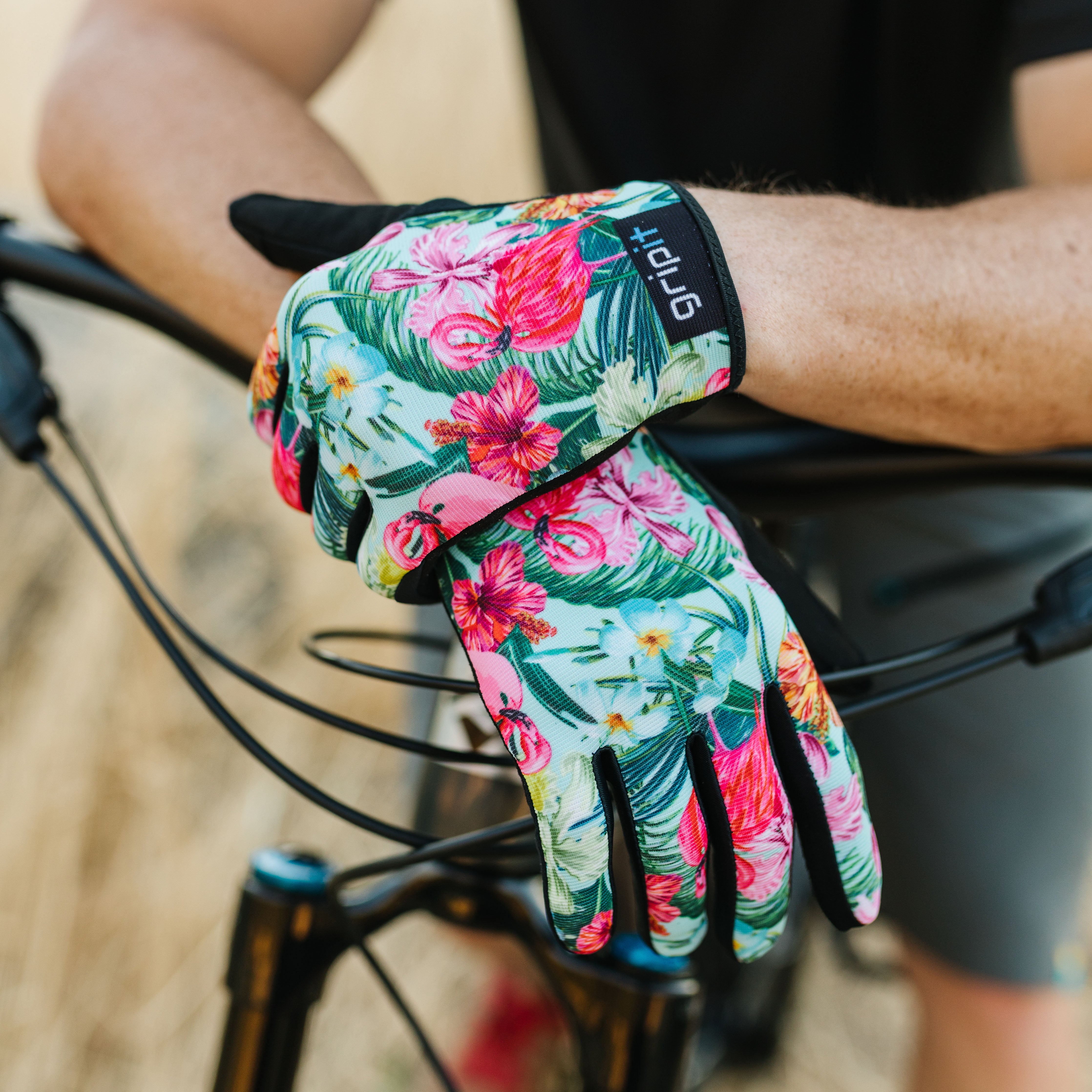 Freddy the Flamingo Floral | All Ride MTB Glove – Gripit Sports